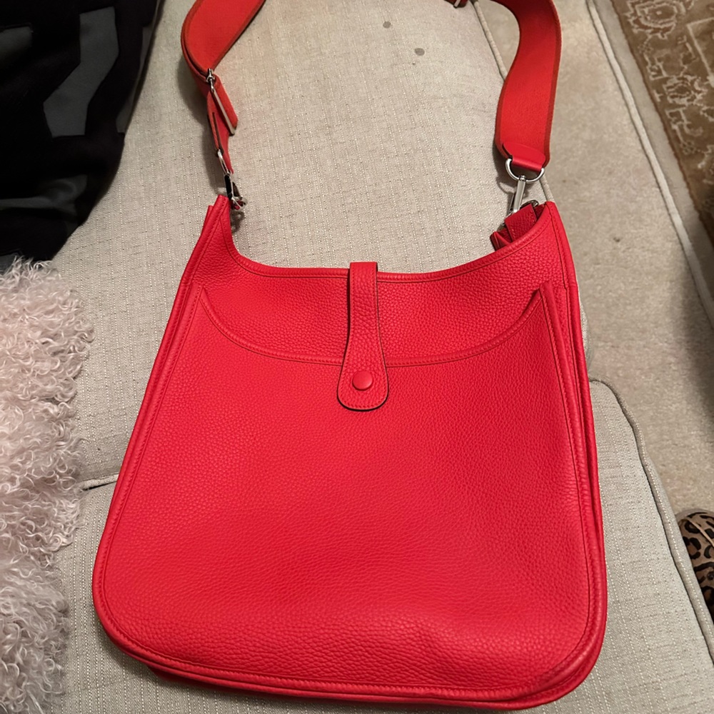 Hermes Evelyne GM in Rouge de Couer. Authentic Hermes Evelyne. - Picture 2 of 7